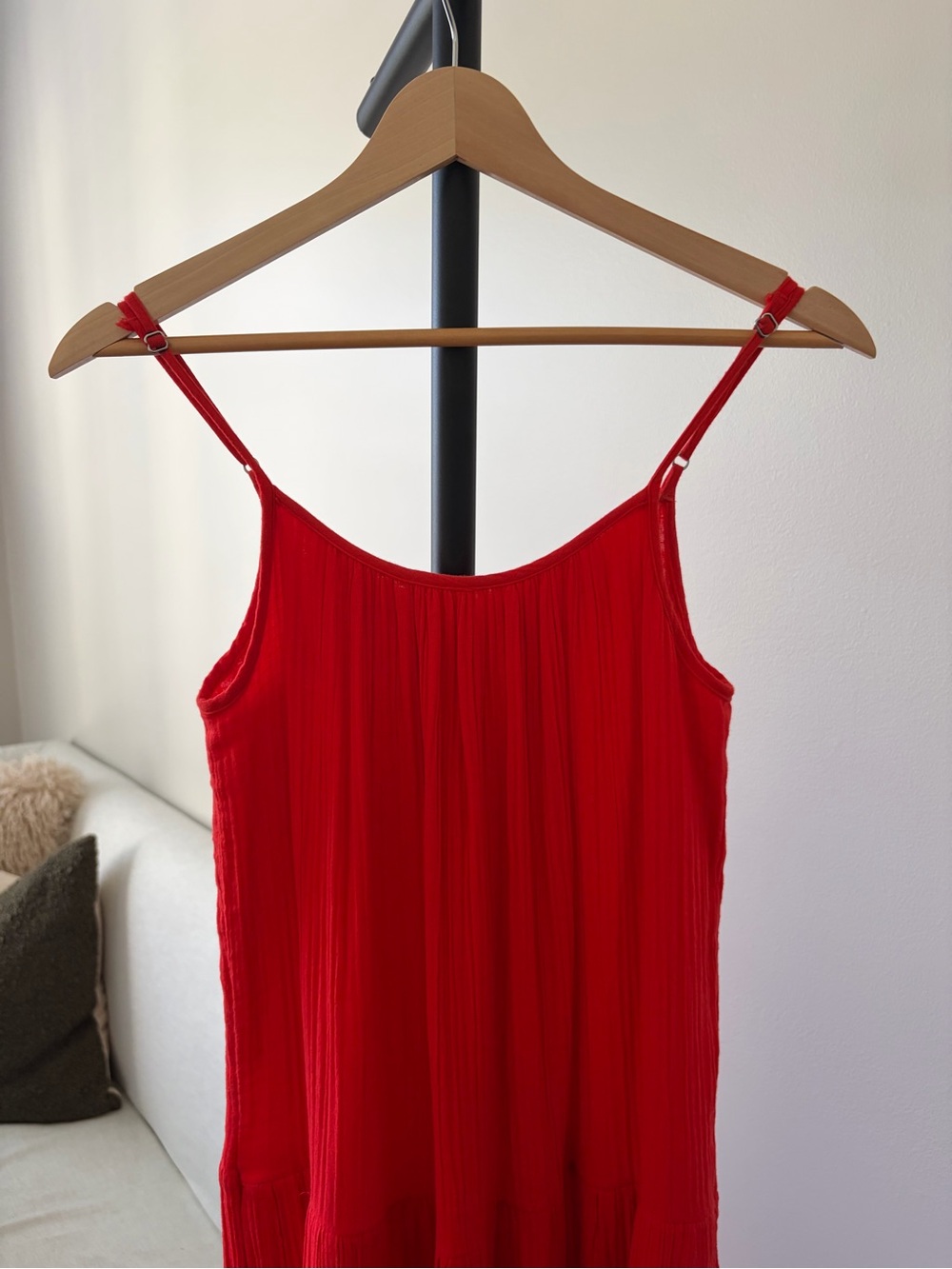 Red Maxi Dress - Elegant Summer Slip Dress - Picture 2 of 3